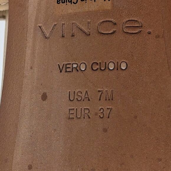 Vince Coline Slingback Padded Leather Sandals Women's Blonde Size US7M EU37 - Picture 9 of 12